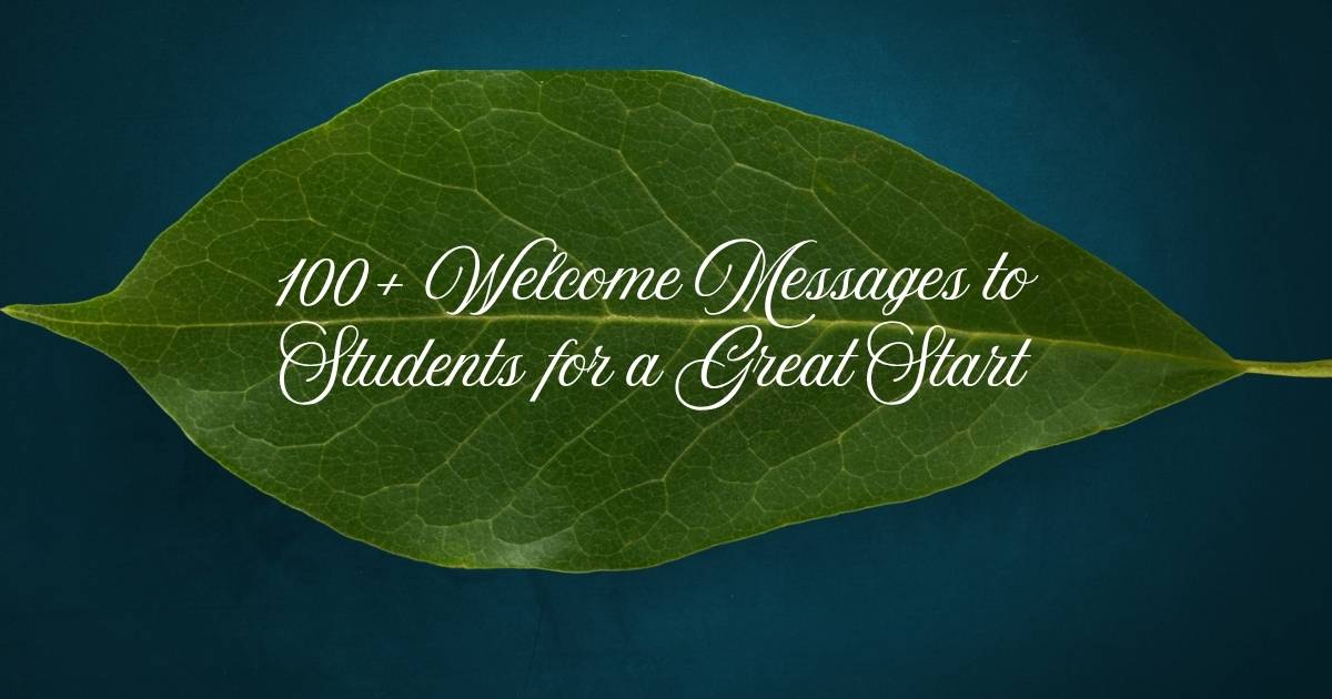 Welcome Messages to Students
