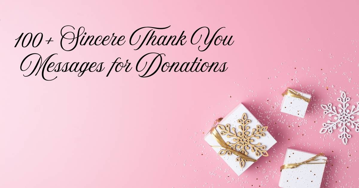 Thank You Messages for Donations