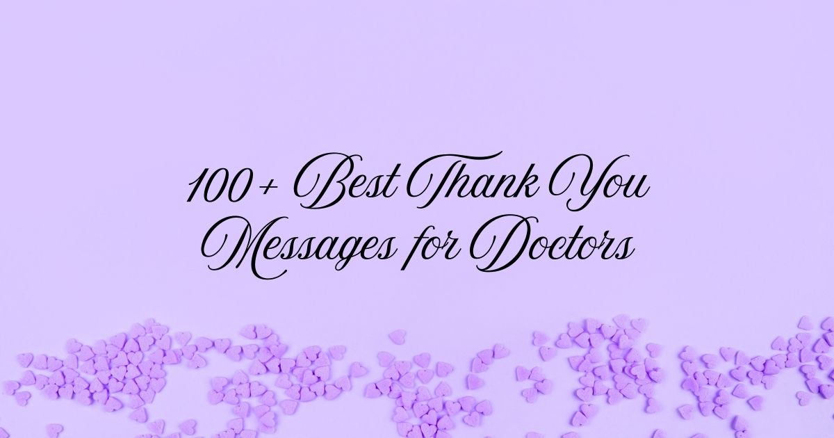 Best Thank You Messages for Doctors