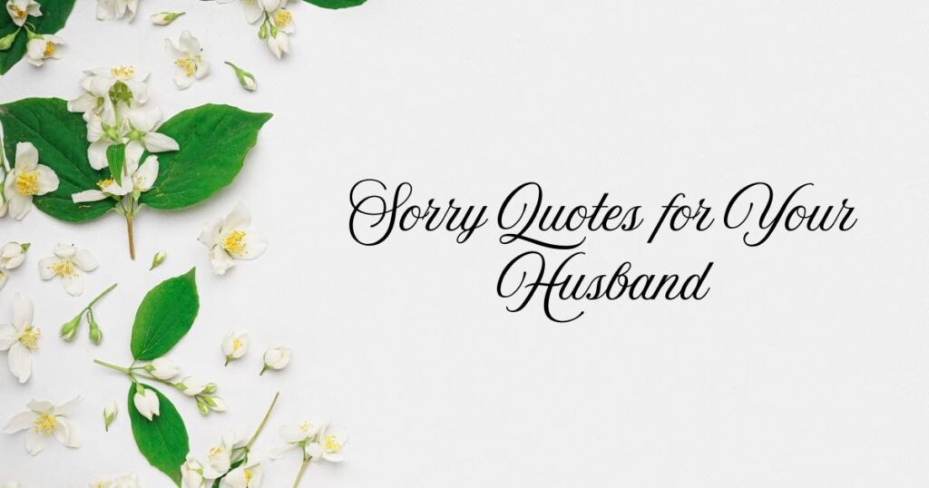 Sorry Quotes for Your Husband