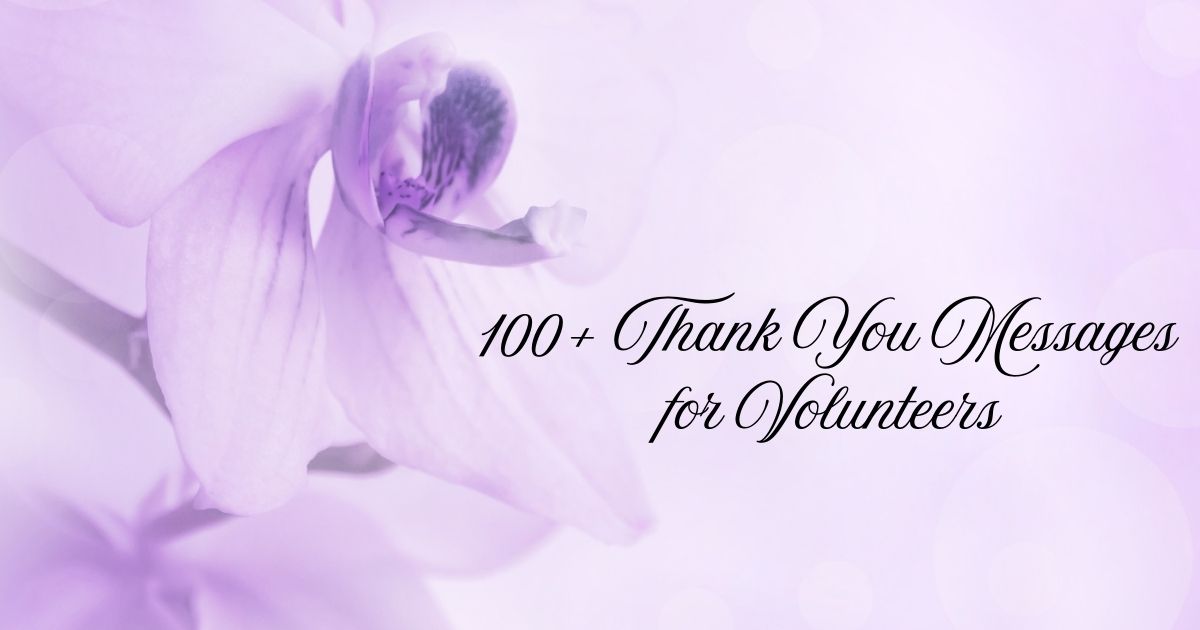 Thank You Messages for Volunteers