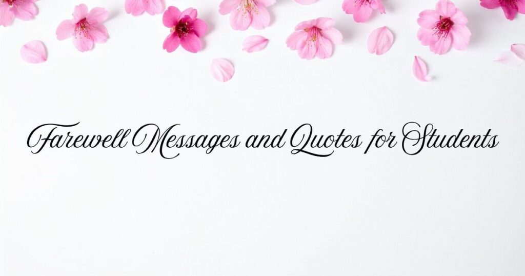 Farewell Messages and Quotes for Students