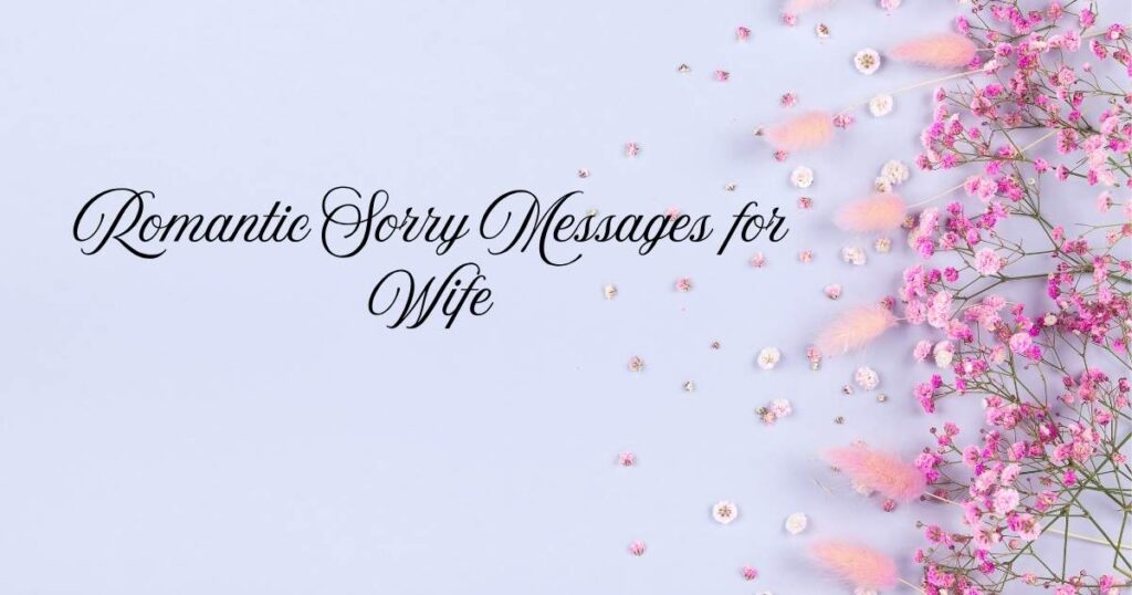 Romantic Sorry Messages for Wife
